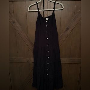 Universal Thread Black Gauze Tiered Midi Dress